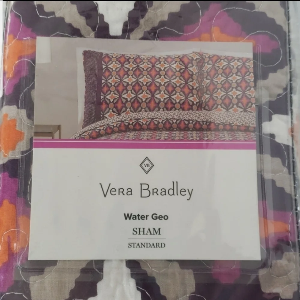 Vera Bradley-Water Geo Standard Sham Hollyhock Berry
